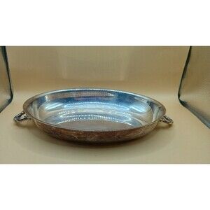 C.D. PEACOCK Silverplate Oval Serving Dish  Approx. 11 Inches Long